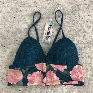 Frankie’s Bikinis Aylo Top in Pink Peony, Small